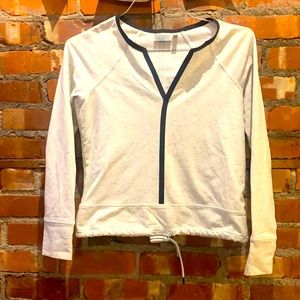 Athleta Sentry Tie Sweatshirt with Black Trim - XXS